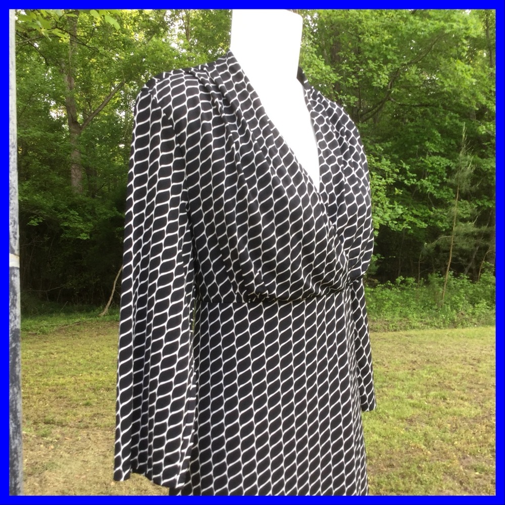Honeycomb Print Dress, sz PL